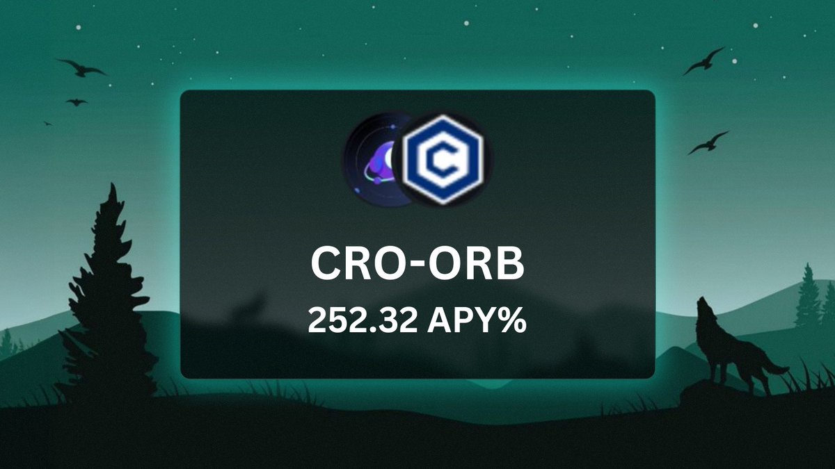 compoundrdotapp's tweet image. Vault of the day:

$CRO - $ORB 🔮

APY: 253.32% 👀

TVL: $212,080+ 💵

ENDS: 29th October 🗓️

Farm smarter on CompoundR 🧑‍🌾