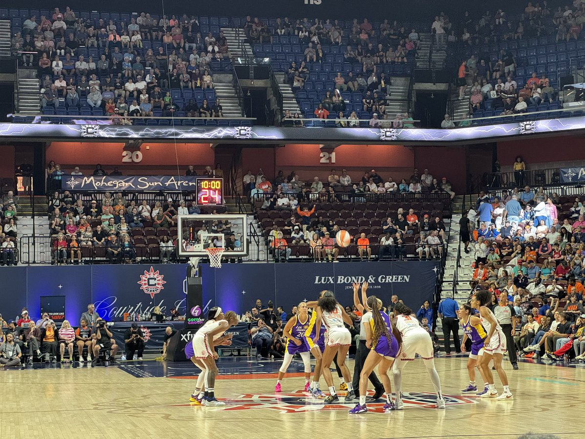 Connecticut Sun tip-off the second half of the season with a home game against the Los Angeles Sparks!

Roster Update:

Marina Mabrey is cleared to play off the bench, will be under minutes restriction

Leïla Lacan gets first start for CT
#WNBATwitter