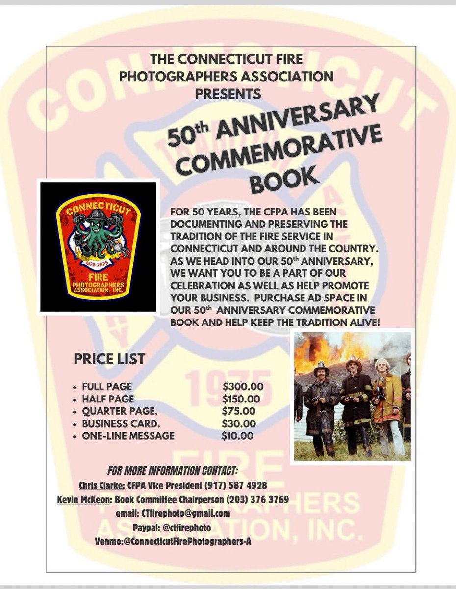 For 50 years now, the Connecticut Fire Photographers Association has been supporting and documenting local fire departments across the country. We take immense pride in our work to continuously shed light on our first responders and what they do each and everyday. To celebrate