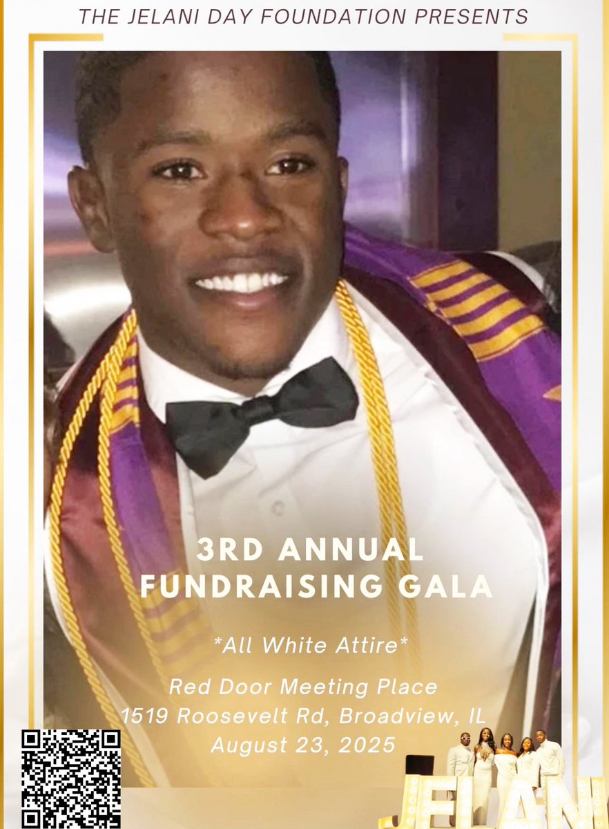 DDAYbblessed's tweet image. Join us Aug 23 for the 3rd Annual All-White Gala honoring Jelani Day — an elegant night of unity, justice & purpose. 🤍
🗓️ Saturday, August 23, 2025
📍 Red Door Meeting Place
🤍 Dress Code: All White
#AllWhiteGala2025
eventbrite.com/e/jelani-day-f…