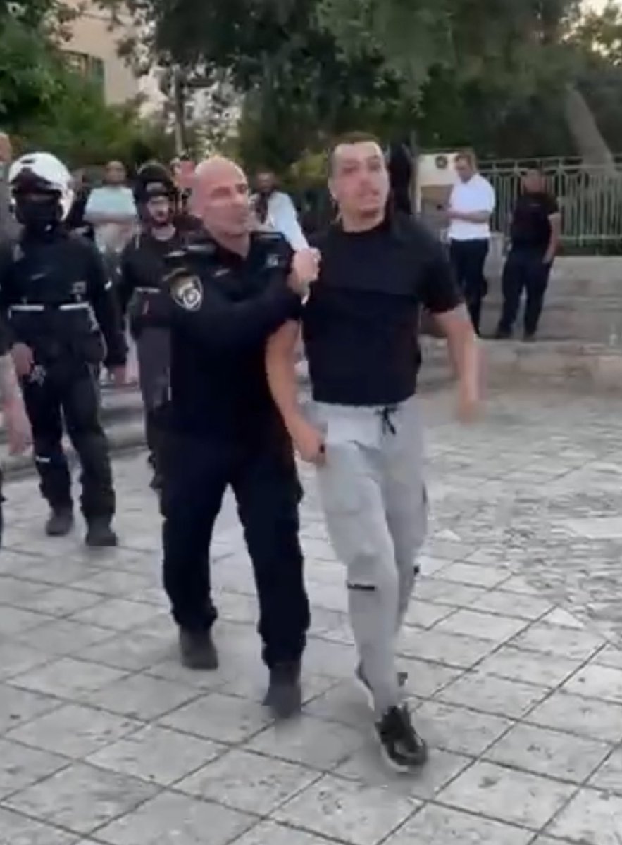 MahmoodAudah's tweet image. 🚨Occupied Haifa: Zionist police brutally arrests anti-genocide protesters, that’s your “only democracy in the Middle-East”👇🏼