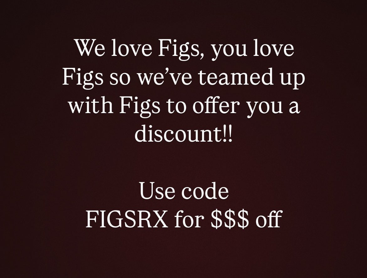 It doesn’t get any better than Figs! 

<a href="/jwolpaw/">Jed Wolpaw (he/him/his)</a> 
<a href="/wearfigs/">FIGS</a> 

wearfigs.com