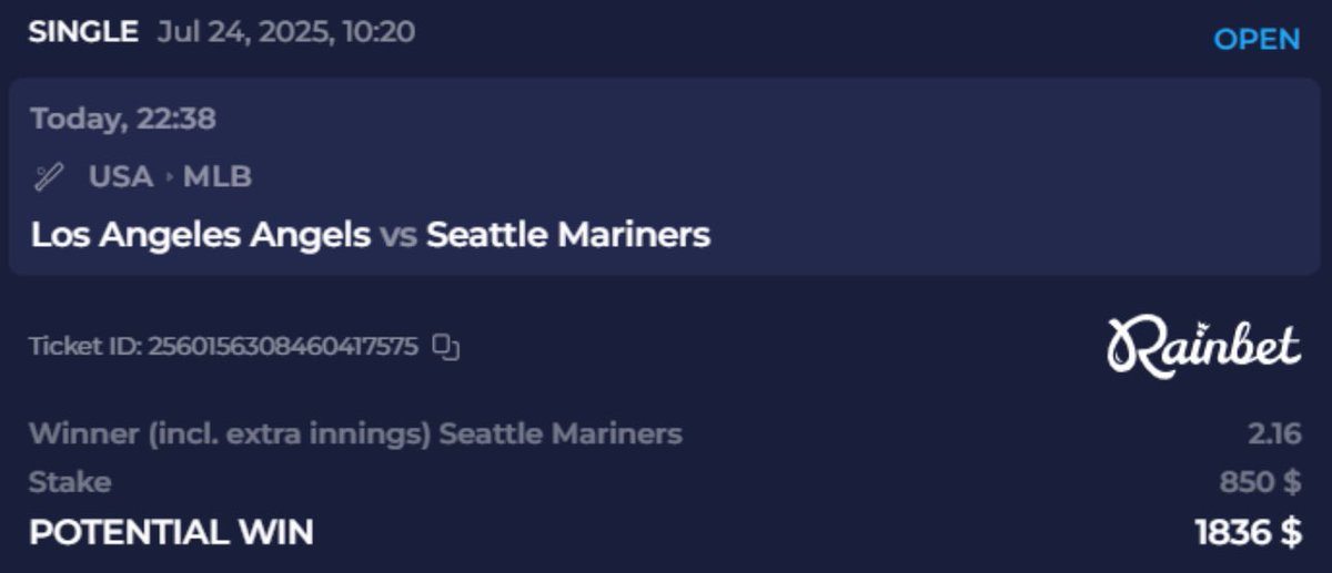 CapitalistOG's tweet image. Won my arsenal one
Now it’s time to go crazy on the MLB
Betting on Seattle to win!