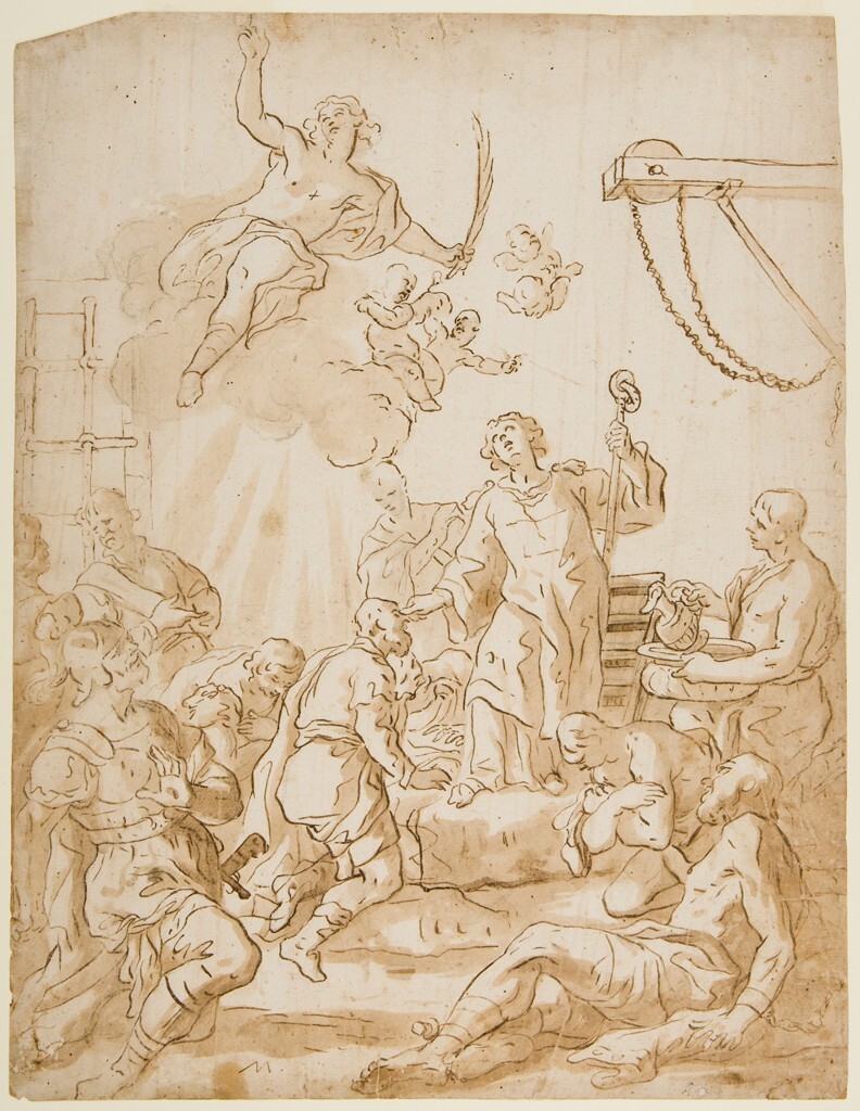 ArtistGiordano's tweet image. Saint Lawrence Restoring Sight to Lucillus; verso: Figure Studies harvardartmuseums.org/collections/ob…