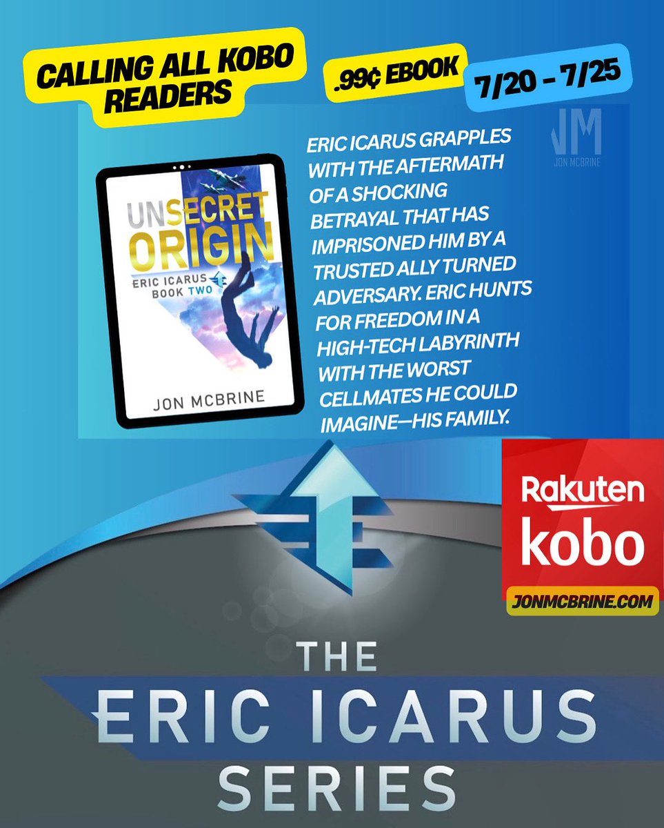 jonmcbrine's tweet image. Takeoff to adventure with your Kobo! Get the ebook for .99¢ thru 7/25
#yascifi #kobo #digital