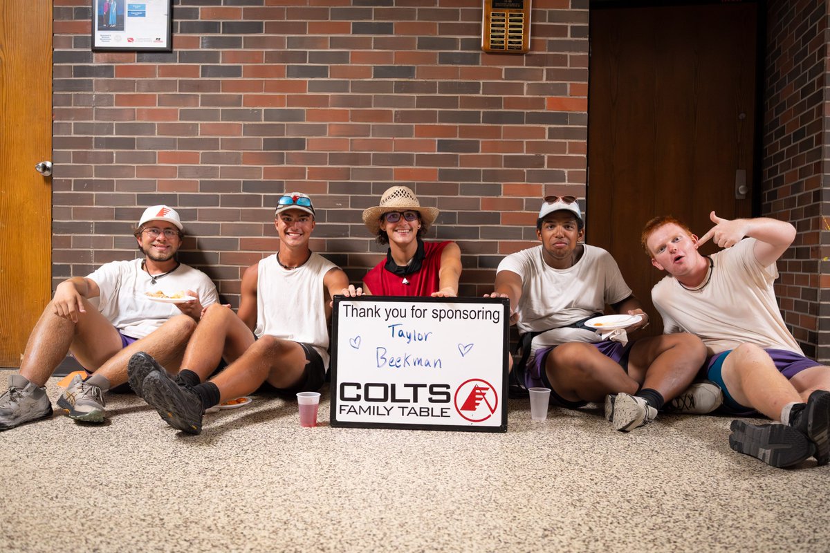 Special thank you to Tayor Beekman for their generous meal contribution! We sincerely appreciate the support from our community. Thank You! 🔺

For meal, or other donations, see colts.org/give