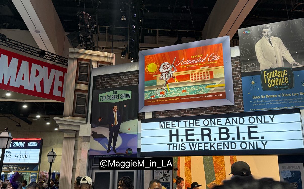 MaggieM_in_LA's tweet image. Robot #Herbie will be at #SDCC during this weekend at #Marvel stage #FantasticFour #SDCC2025