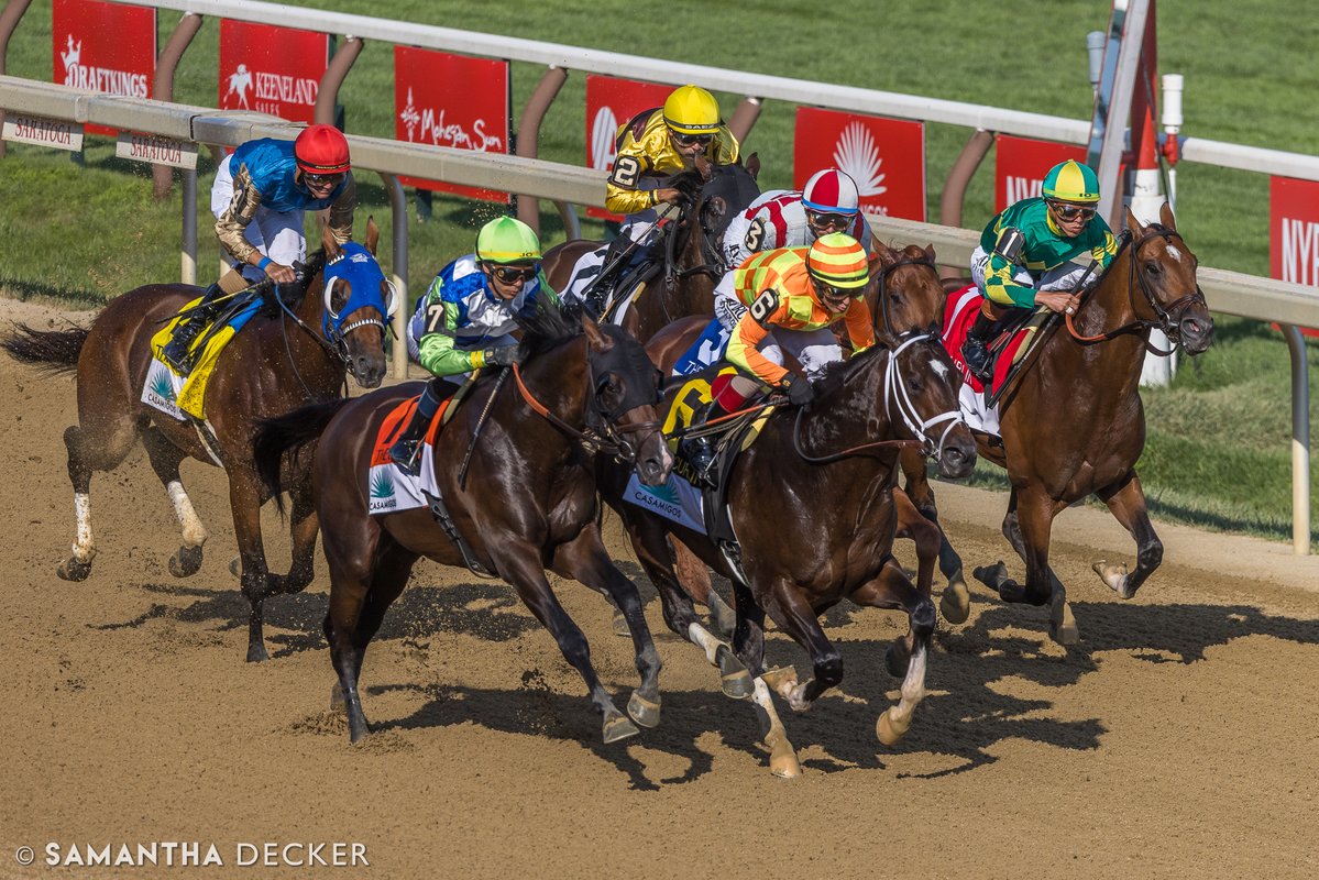 sdeckerphoto's tweet image. It was a thrilling renewal of the Curlin Stakes today at the Spa! So Sandy, Chancer McPatrick, and Strategic Focus battled down the stretch with the middle prevailing by a head with Irad Ortiz onboard for the first time. The Chad Brown trainee is now 3-for-4 at Saratoga!
Shot…