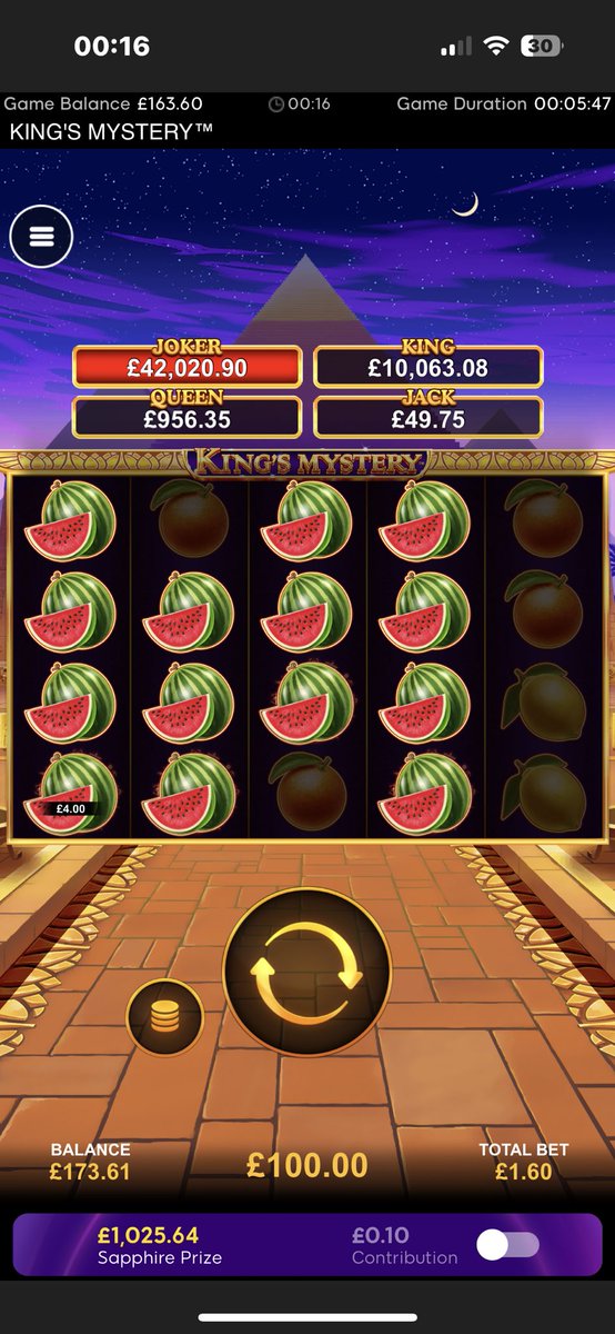 Slapped a fiver on and came out a winner