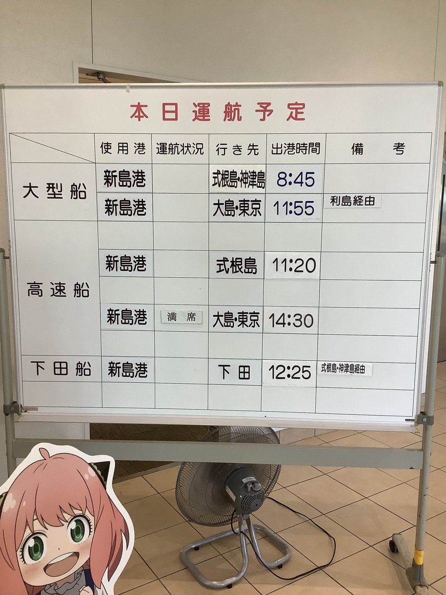 niijima_info's tweet image. 本日7/25(金)
【大型船】 通常運航
【高速船】 通常運航
【下田船】 通常運航
《気温》26℃ 《海水温》27℃
おはようございます!
本日もご来島お待ちしております🌻