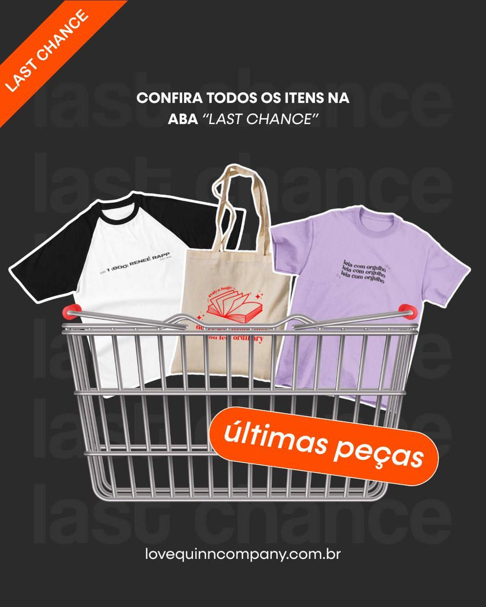 wearelovequinn's tweet image. essa é sua chance de garantir as últimas peças que não voltam mais pro estoque 🫵🏻
lovequinncompany.com.br/last-chance/