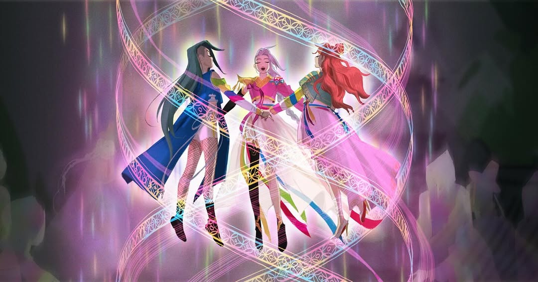 celestixlc's tweet image. MY GIRLLLLLLLLLLLLLLLS 🥺💜💛❤
#huntrix #KPOPDEMONHUNTERS #kpdh 
Concept art by mingjuechen