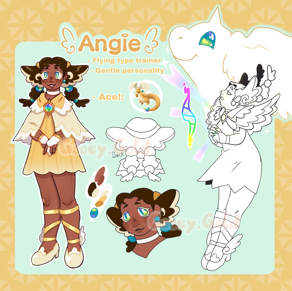 Mega Dragonite Angel Girl adopt!! I loved the new mega I can't lie, so a design inspired by it!
She's up for 80💵, c•mment if interested!!