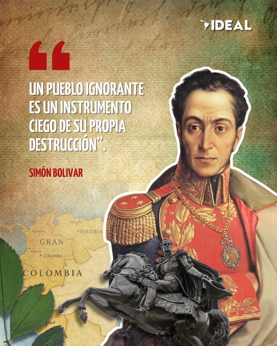 InstitutoIDEAL_'s tweet image. 🌎🇻🇪#SimónBolívar, El Libertador, héroe de la independencia y formador de la Patria Grande.
Su legado y su lucha es por la justicia, la soberanía y la integración de Nuestra América ✊🏽