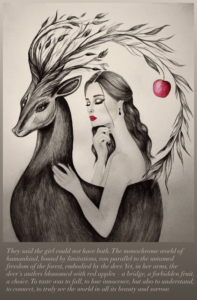 My new piece on <a href="/objktcom/">objkt.com</a> 

“The third side of two parallel lines”
 
1/1
33 xtz
🍎🤍🖤

(Physical painting)
🔗