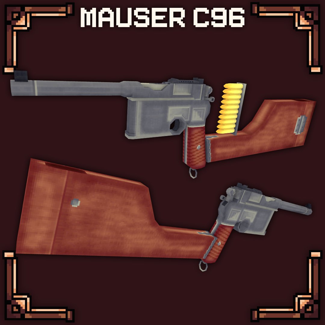 MarkusDarius2nd's tweet image. Mauser C96 (or Red9 for the Resident Evil Fans) Pixelated Low-Poly
Time to animate it!!
#blockbench #lowpoly #pixelart