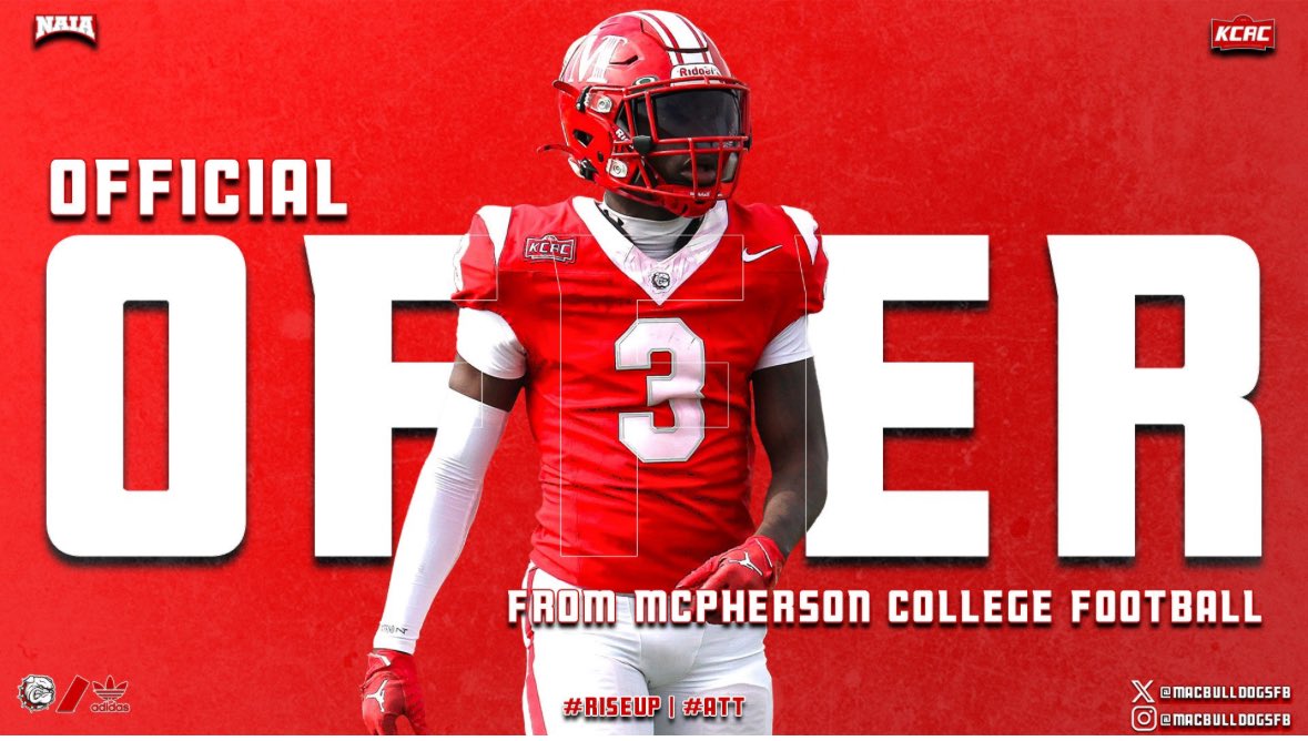Jay17551999's tweet image. Thank you to the Coaching staff @MACBulldogsFB . I am blessed to say I have received my 3rd offer to McPherson college!!! @CoachJFisc @LeechburgBall @WPIAL_Insider @wpialsportsnews @CoachWalters07