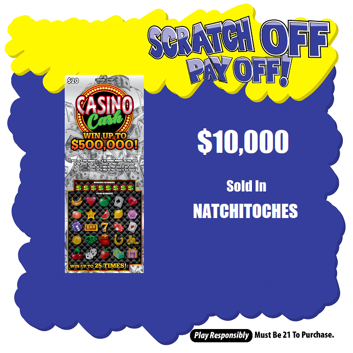 LALottery's tweet image. Congrats to 𝗧𝗪 # 𝟯 𝗟𝗟𝗖 on Keyser Avenue in #Natchitoches! 👏

They recently sold a $10,000 winning Casino Cash #ScratchOff! 🎰🤑

→ brnw.ch/21wUpog