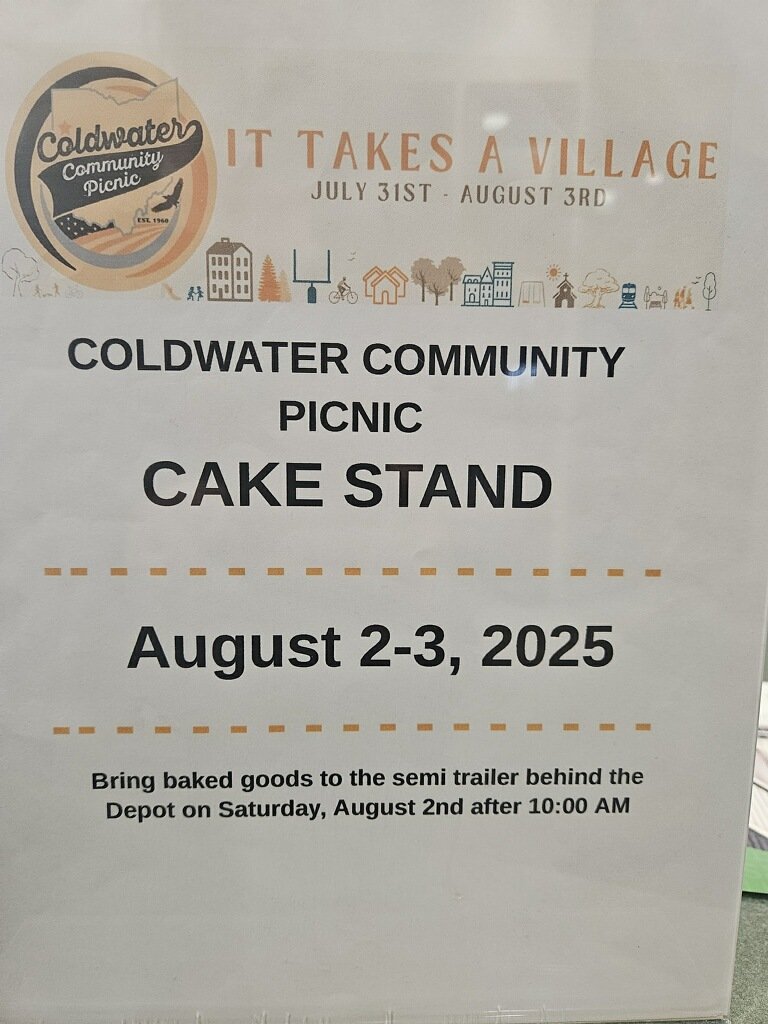 Pick up your cake mixes for CCP cake stand at the public library, pool, Superior CU,  or either Peoples Bank locations