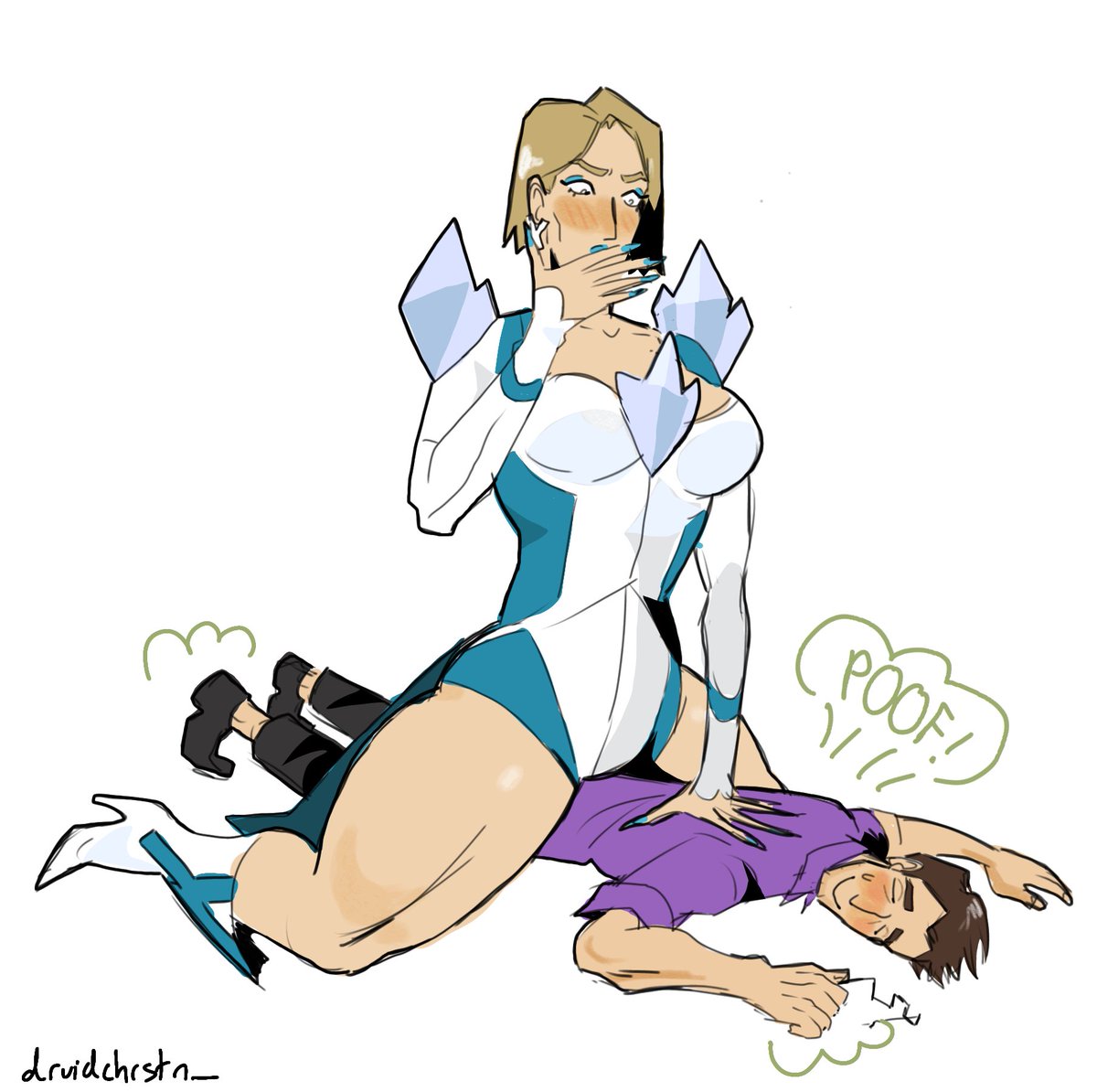 druidchrstn_'s tweet image. Maybe riding hulk into battle wasn't the best idea? #marvelrivals #emmabruce