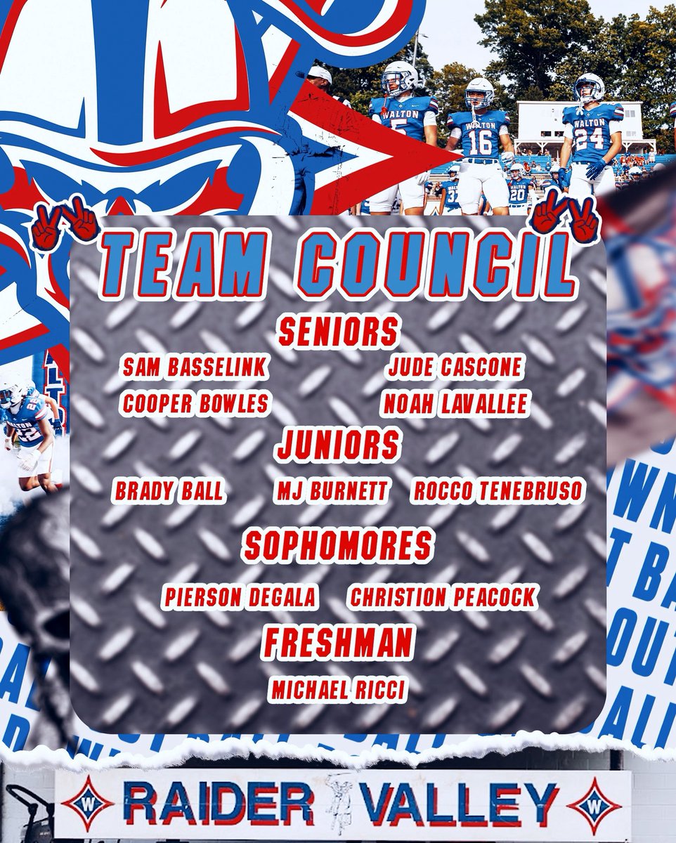 Walton(GA)Recruiting (@waltonrecruits) on Twitter photo Congratulations to the 2025 - 2026 Walton Football Team Council as elected by their peers #BDBO Congratulations to the 2025 - 2026 Walton Football Team Council as elected by their peers #BDBO
