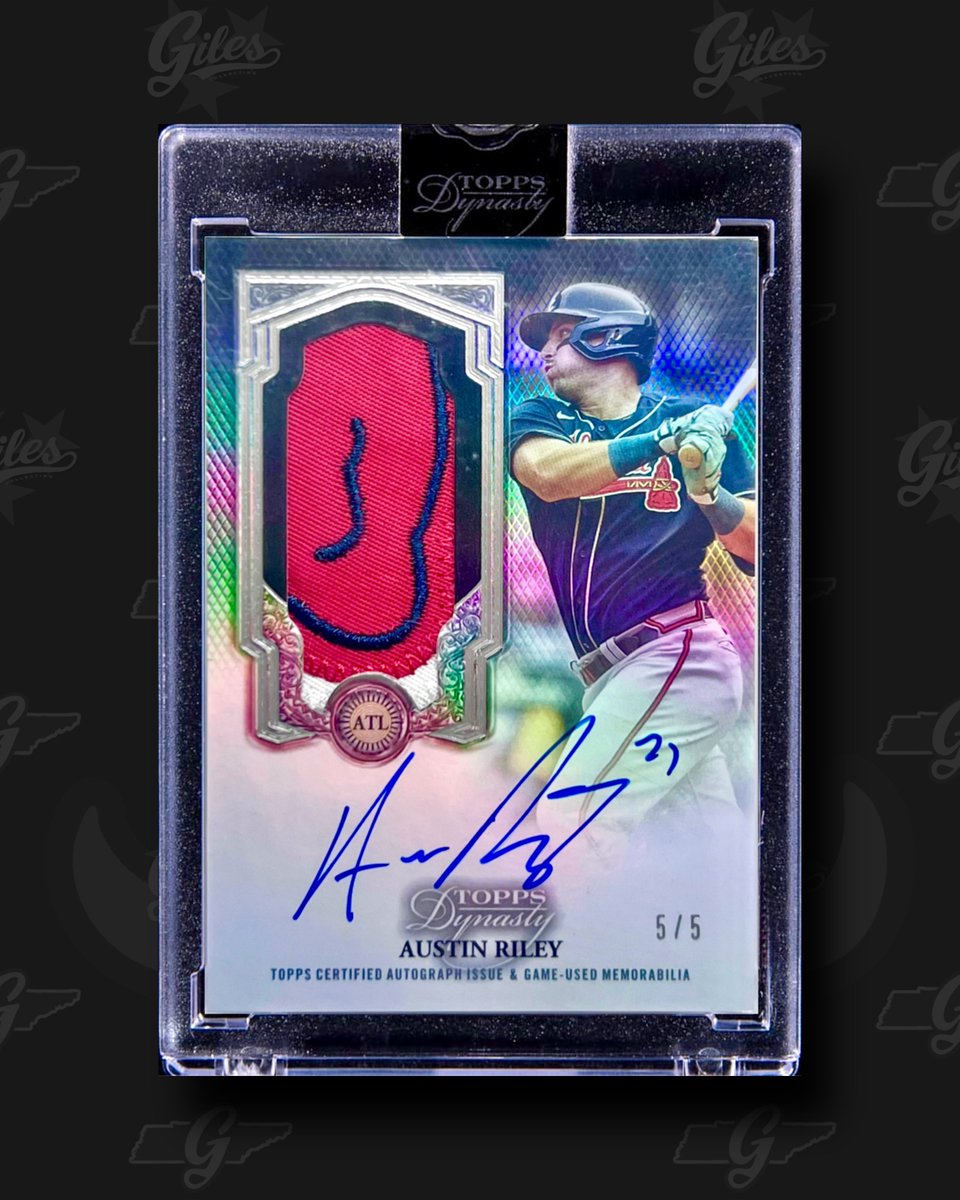 alexgiles's tweet image. Never shared this pickup 🫣

Austin Riley @Topps Dynasty tomahawk patch auto 5/5!