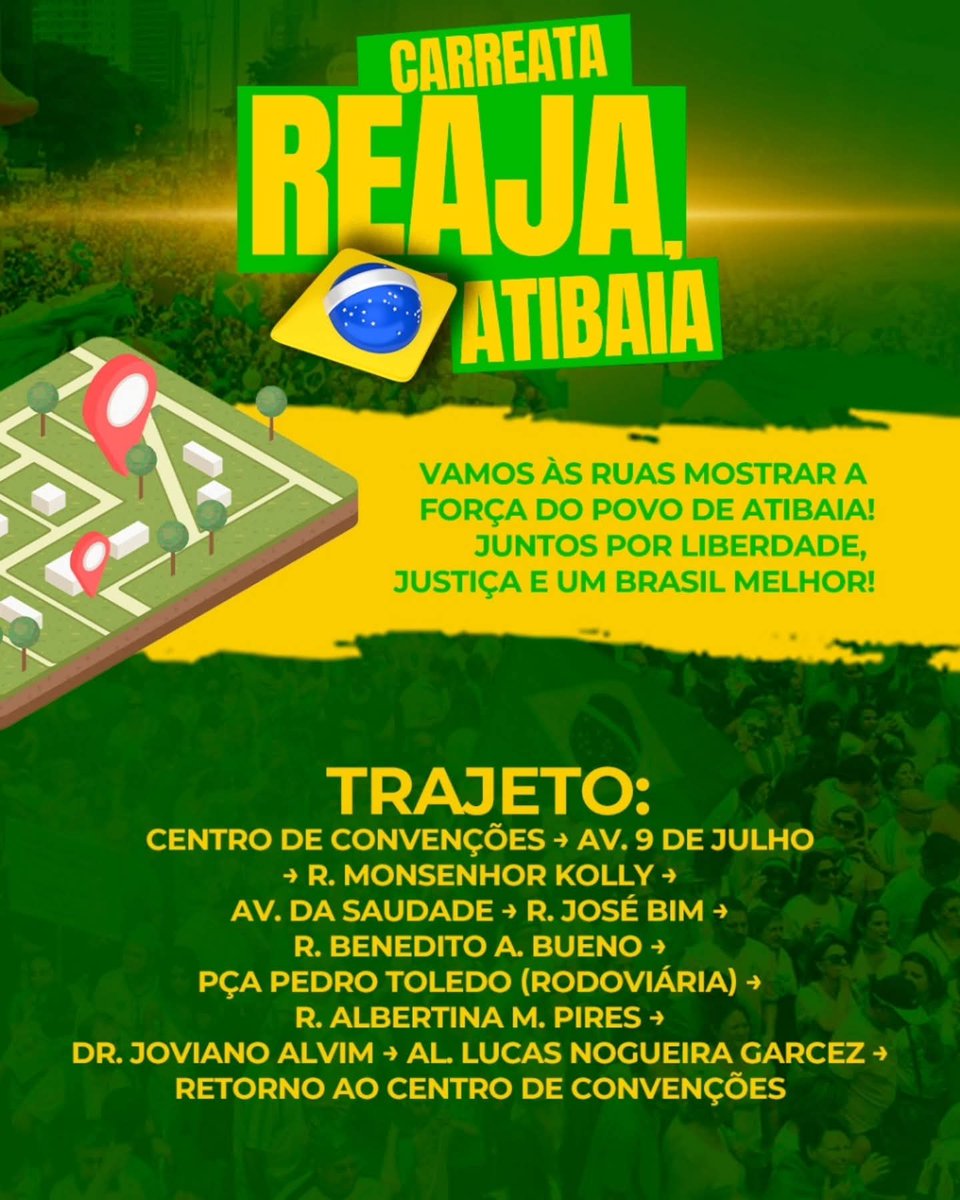 estarei indo passar fds em Atibaia e já sei onde vai ter manifestação, e na sua cidade terá tbm ?!!

FORA MORAES
REAJA BRASIL