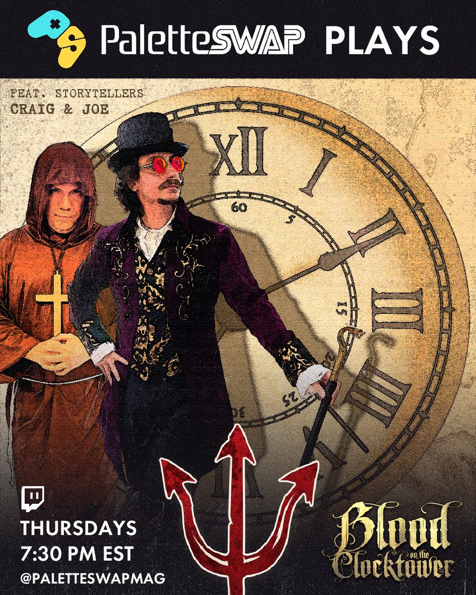 PaletteSwapMag's tweet image. let me tell you a sad story... the ballad of seat 7.
LIVE with Blood on the Clocktower!
twitch dot tv slash paletteswapmag