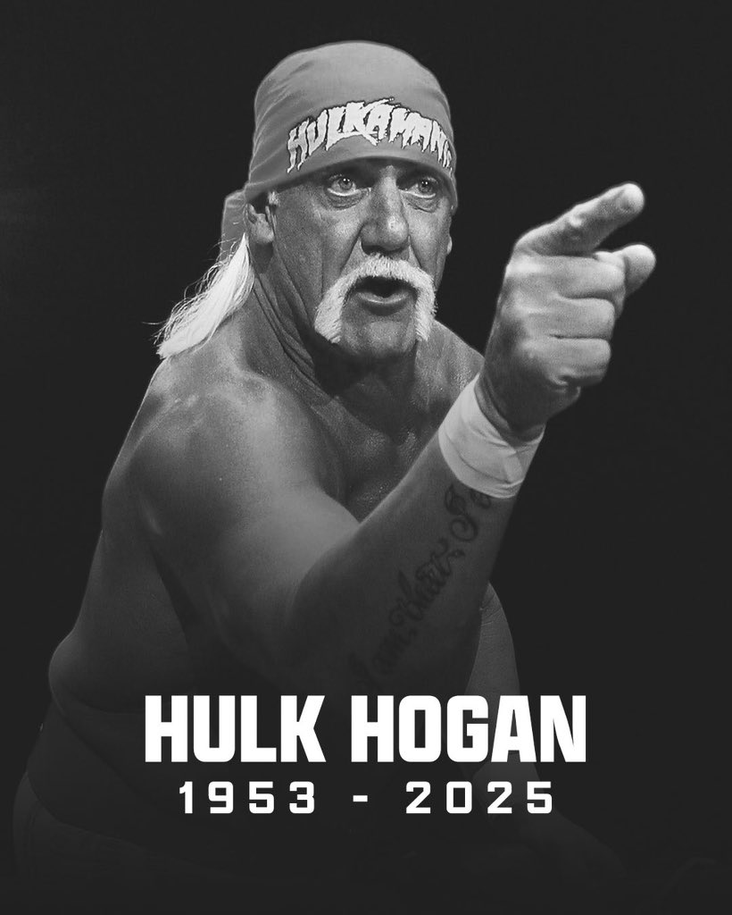 FunkyBeaches's tweet image. RIP Terry Gene Bollea … also known as Hulk Hogan …
I grew up on Wrestle Mania and the Royal Rumble in my childhood … such a legend …
