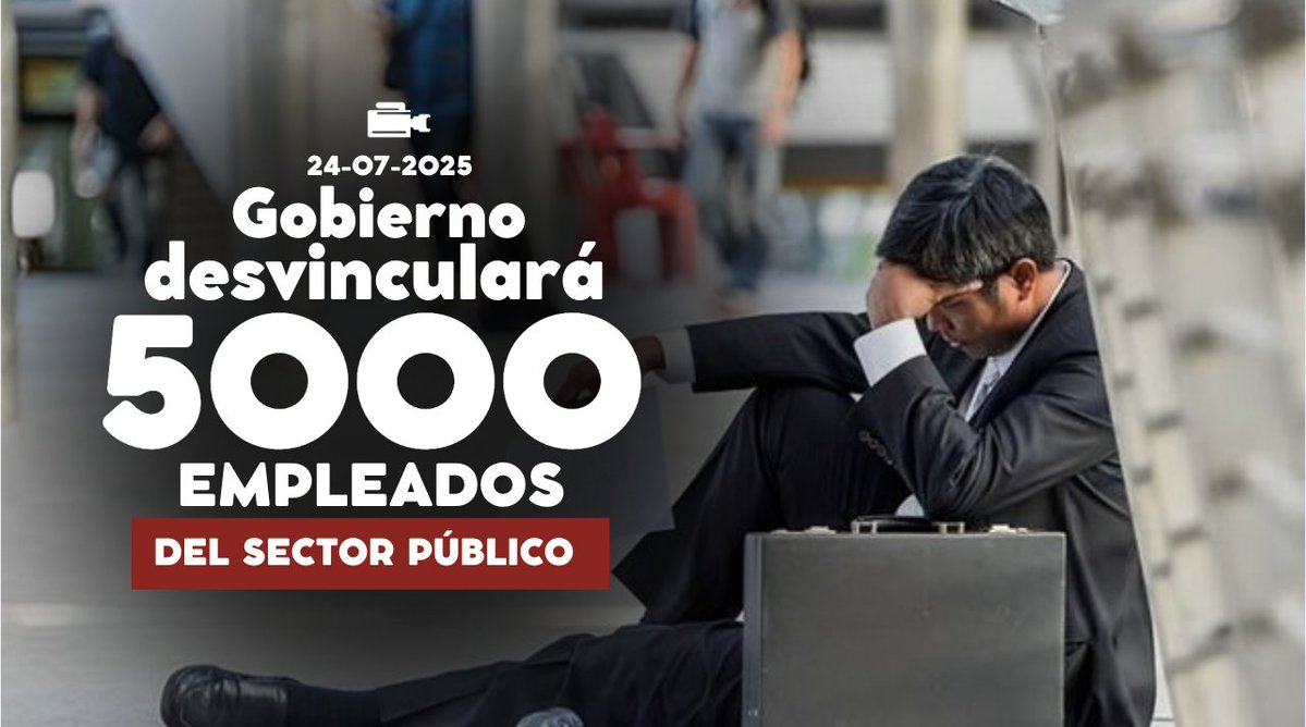 _REDInformativa's tweet image. Atención: El gobierno nacional, a través de su vocera, Carolina Jaramillo, anunció la desvinculación de 5000 empleados del sector público.
La vocera dijo que la iniciativa es parte del plan de "optimización del estado", que está enfocado en una mirada de eficiencia…