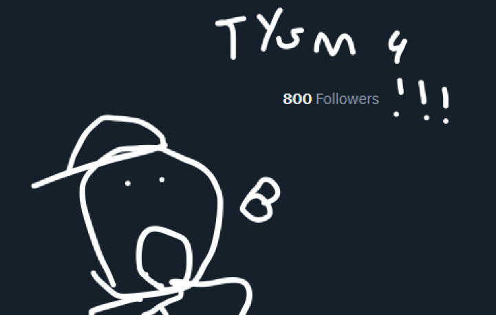 moonsideiscool's tweet image. TYSM 4 800
i'm so fuckin grateful to have followers like yall, yall cool as hell, i would've never known that i'd reach this amount of followers
love yall