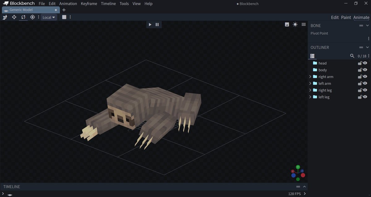 PolloComun's tweet image. SLOTH

#Minecraft #blockbench