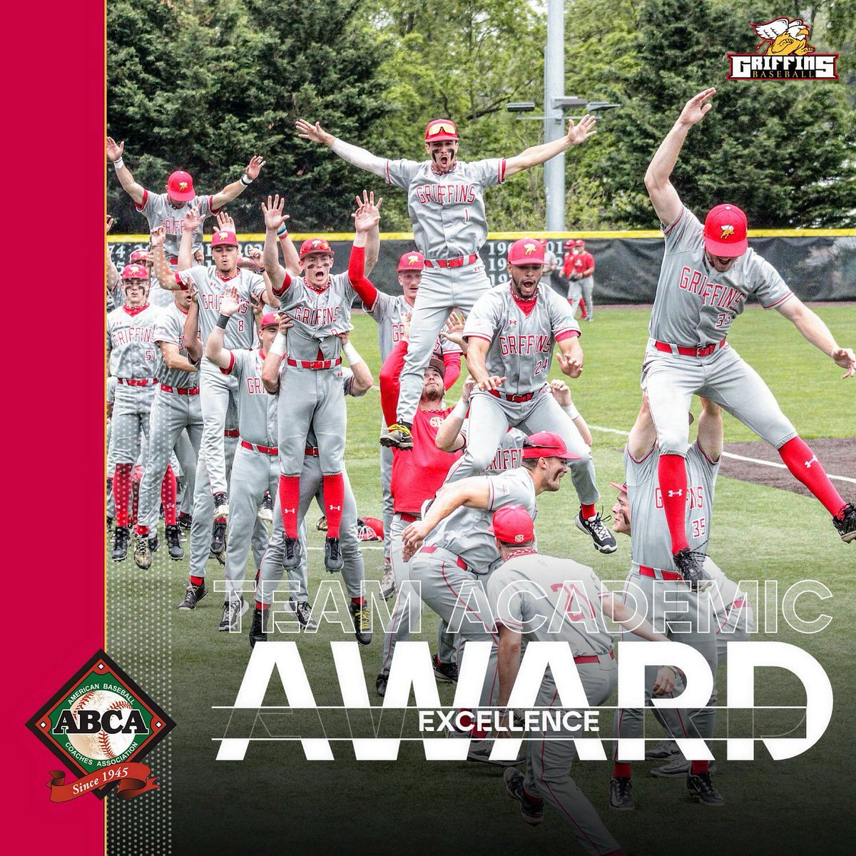 The Griffs once again earned the @abca1945 Team Academic Excellence Award for 2024-25, one of only three @psacsports teams recognized.  #FUEGO

athletics.setonhill.edu/news/2025/7/23…