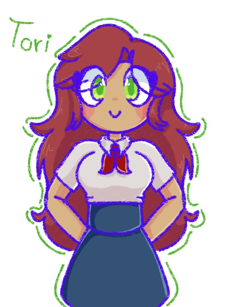 Micho_verde's tweet image. Dibujo de Tori de #HDFHS que olvide subir porque mi cuenta es una mierda y esta en decadencia 🗣️‼️