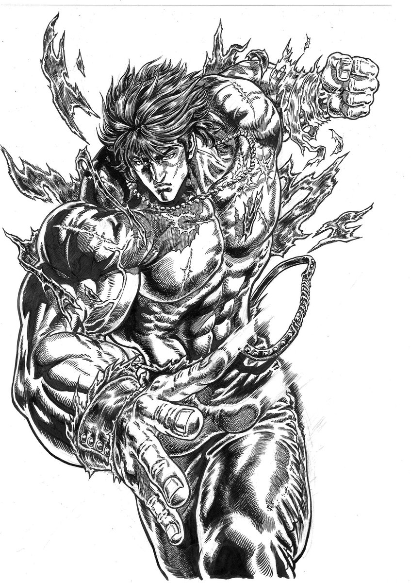 Cyborg_H2G's tweet image. コミックゼノン2025年9月号の表紙絵
蒼天の拳リジェネシス 霞拳志郎
カラー🎨
線画✒︎
下絵✏️
ラフ✏️
ゼノン表紙ではスパークがあまり見えなかったので公開します☺️
金曜日、連日の暑さも相まって疲れが溜まってきますね。
皆様どうか熱中症などにお気をつけて!
今週もあと少し!乗り切りましょう🔥
