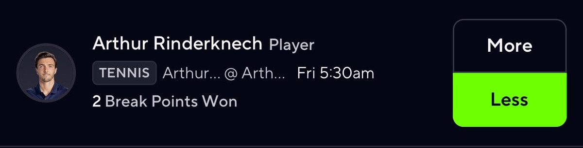 TENNIS POTD🎾☢️

Join discord to get the slip⤵️ 
        discord.gg/g6Kre9Dy

#prizepicks #SportsGambling #gamblingX #Tennis #sportbets