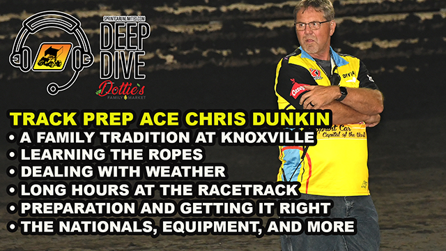Jeremy Elliott (@sprintcarunl) on Twitter photo We posted another edition of the SprintCarUnlimited.com Deep Dive presented by <a href="/DottiesMarket/">Dottie’s Family Market</a>: Our guest is <a href="/knoxvilleraces/">Knoxville Raceway</a> Track Prep ace <a href="/ChrisDunkin8/">Chris Dunkin</a>. 
Want to know about track prep, hear it from one of the top guys. youtube.com/watch?v=qMtymb… Thank you for listening. We posted another edition of the SprintCarUnlimited.com Deep Dive presented by <a href="/DottiesMarket/">Dottie’s Family Market</a>: Our guest is <a href="/knoxvilleraces/">Knoxville Raceway</a> Track Prep ace <a href="/ChrisDunkin8/">Chris Dunkin</a>. 
Want to know about track prep, hear it from one of the top guys. youtube.com/watch?v=qMtymb… Thank you for listening.