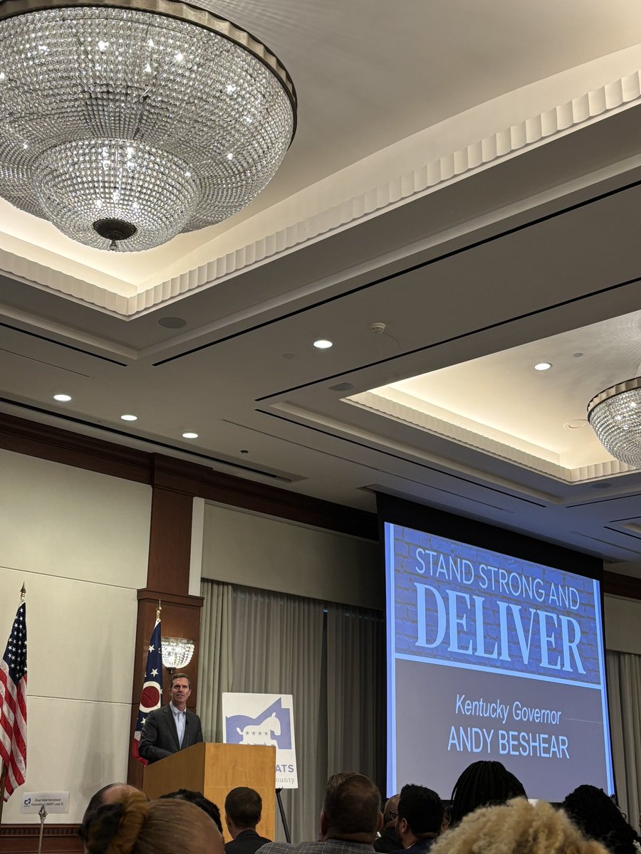 Our next President? <a href="/AndyBeshearKY/">Andy Beshear</a> at the <a href="/CuyahogaDems/">Cuyahoga Democrats</a> party dinner.
