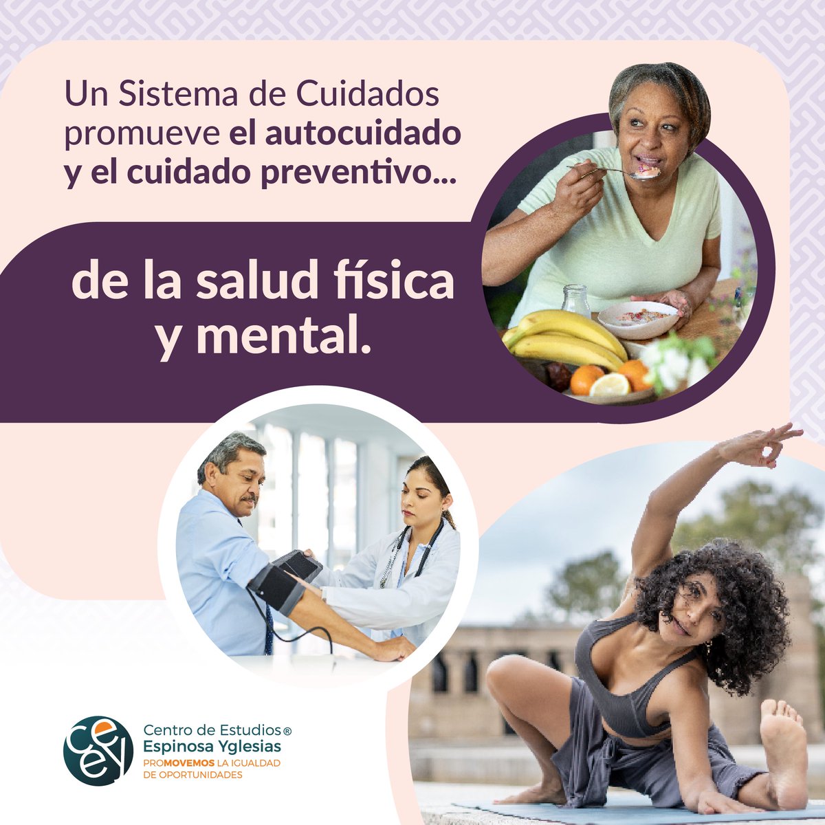 ceeymx's tweet image. Un Sistema de Cuidados podría ayudar en la promoción del autocuidado y el cuidado preventivo de la salud física y mental de las personas. 😌👇🏾
➕bienestar y calidad de vida
➕envejecimiento saludable
➖cuidados intensos en edades avanzadas
➖gasto en salud…