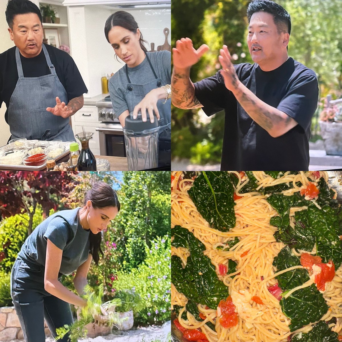 smileyval05's tweet image. I finally used Kale and Swiss Chard in the pasta dish I learned from Meghan ❤️
Watching My Favorite Episode of “With Love, Meghan” feat. Roy Choi ❤️
I’m out of #AsEver Rose 🥺 but I’m enjoying a nice Chardonnay 🎉❤️