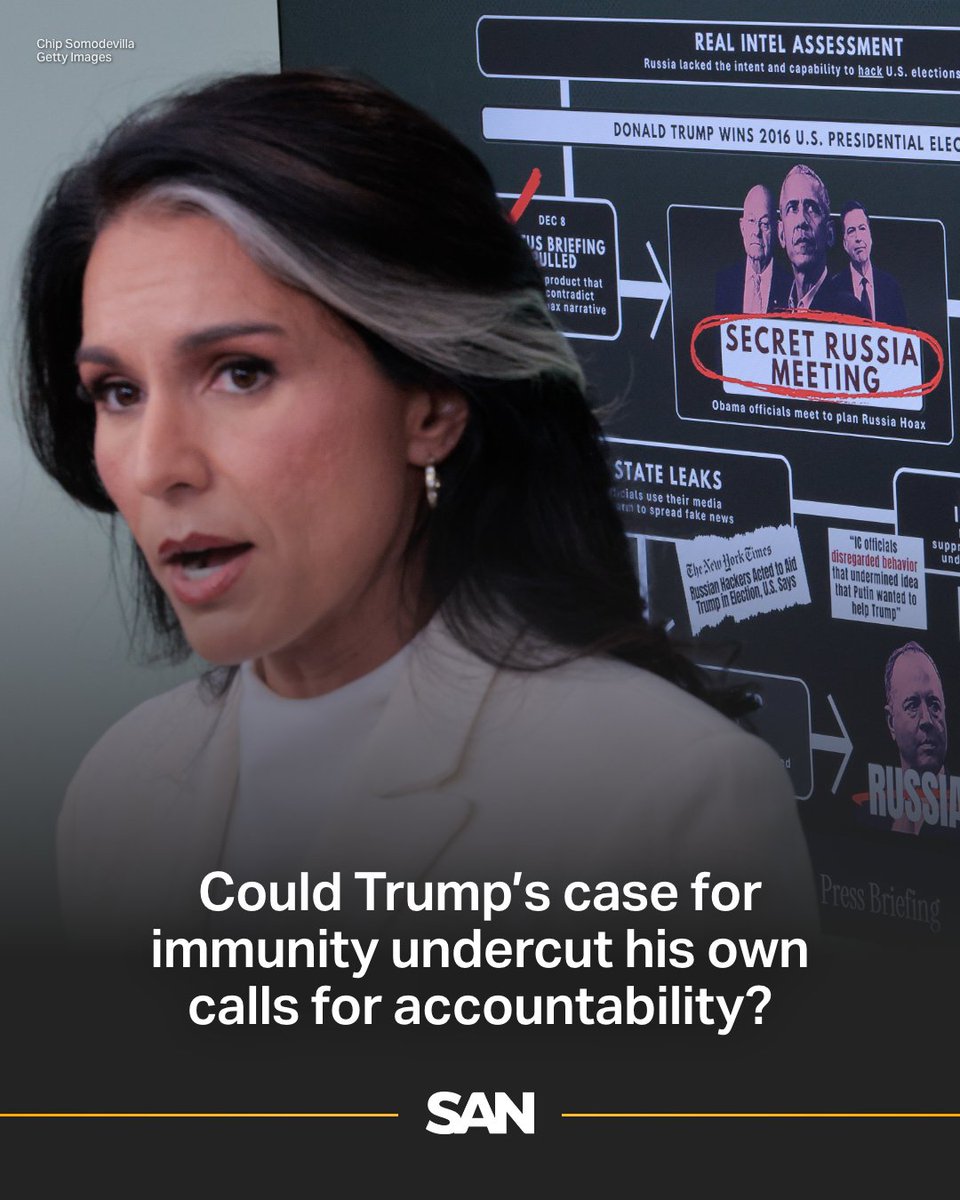 StraightArrow__'s tweet image. Trump accused former President Barack Obama of “treason,” citing declassified documents that he claims allegedly show a conspiracy to undermine his 2016 election victory. But Trump’s own Supreme Court case could become a roadblock to his efforts…