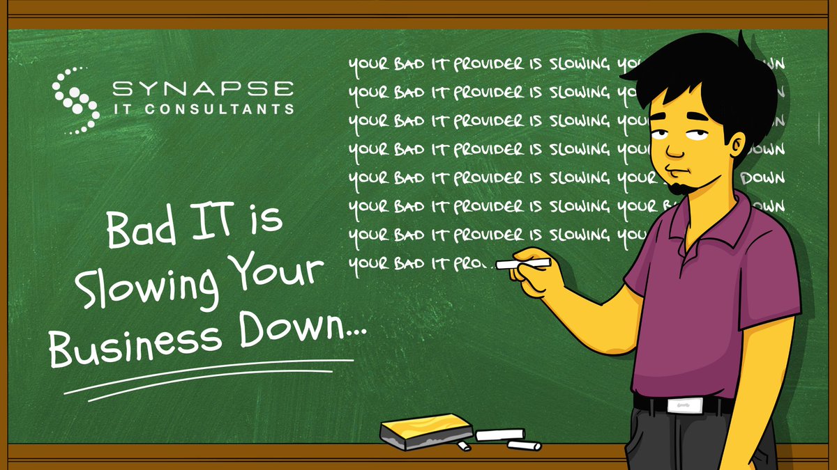 SynapseITc's tweet image. How many times do we have to write it on the board? 😩
Bad IT is slowing your business down. Don’t let poor tech support be the lesson you keep repeating—switch to smarter solutions with Synapse IT Consultants.
#BadIT #TechFrustrations #ITSupportMatters #SynapseITConsultants
