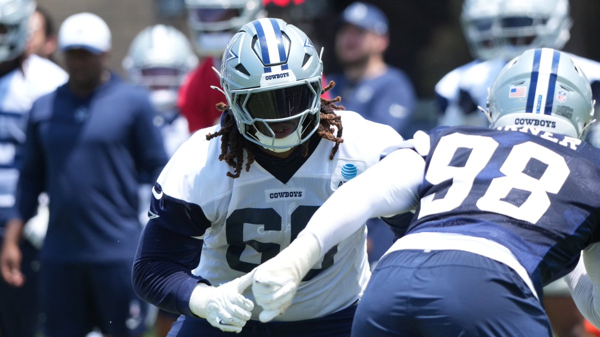 TheCowboysWire's tweet image. The dallas Cowboys bet big on their second year left tackle Tyler Guyton to develop significantly in 2025 and early in camp that bet is paying off cowboyswire.usatoday.com/story/sports/n…
