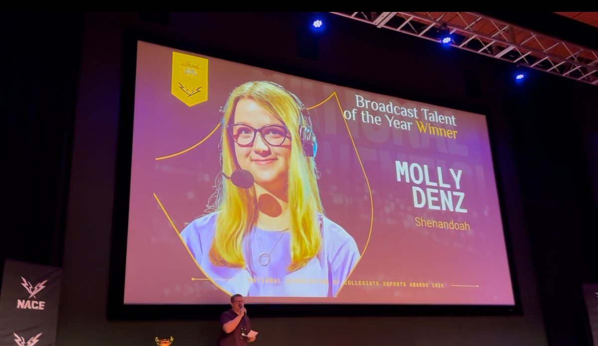 It is an honor to receive the <a href="/NACEsports/">NACE</a> Broadcast Talent of the Year Award!

I love the collegiate esports scene and am so grateful to have been given the opportunity to represent it on broadcast. 

Thank you to @shenuesports for helping me find a home in this community and
