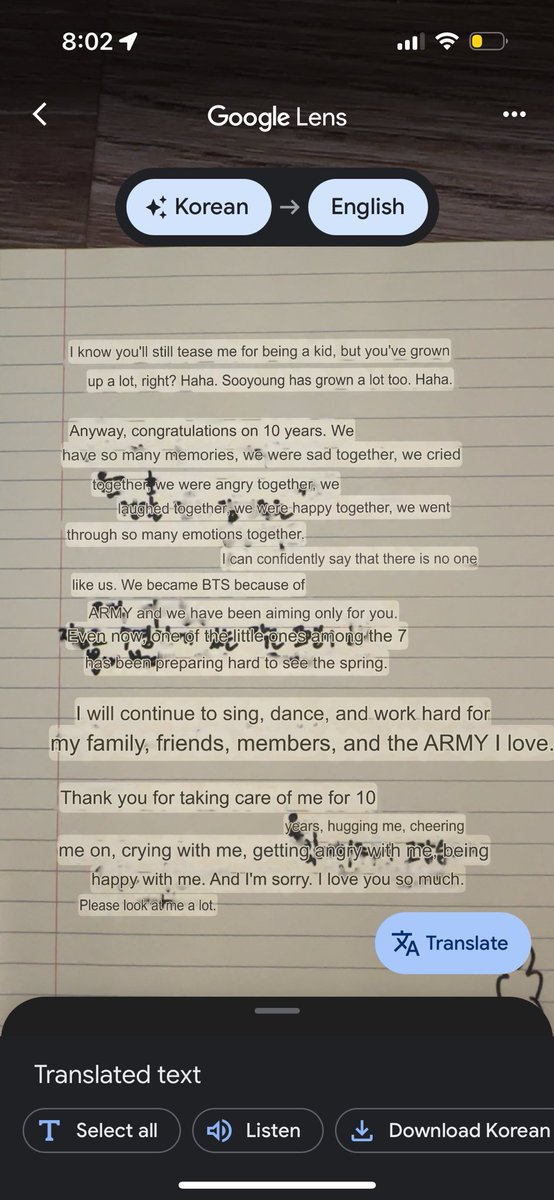 jinniekkuI's tweet image. taehyungs letter to us i’m sobbing ☹️☹️