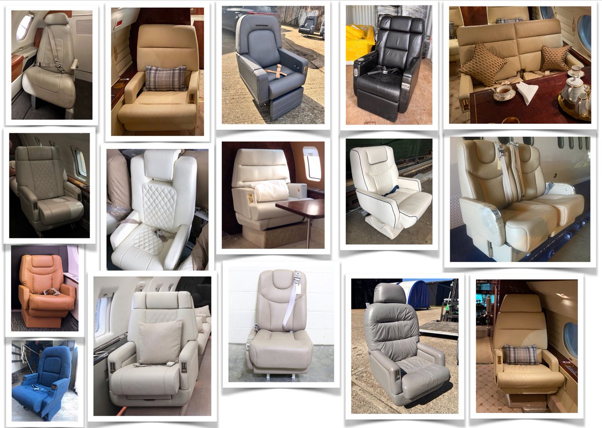 Qty 87 Private Jet seats in stock and ready to go!! Mix and match into any of our 7 Private Jet fuselage sections to create your own unique jet! #privatejetfilmset