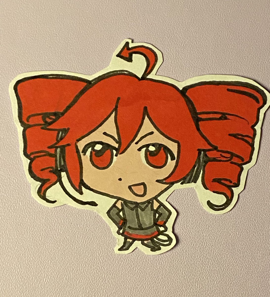 oldmoldypickle's tweet image. im.so tired aftee today i made this teto sticker with my friends at a cafe