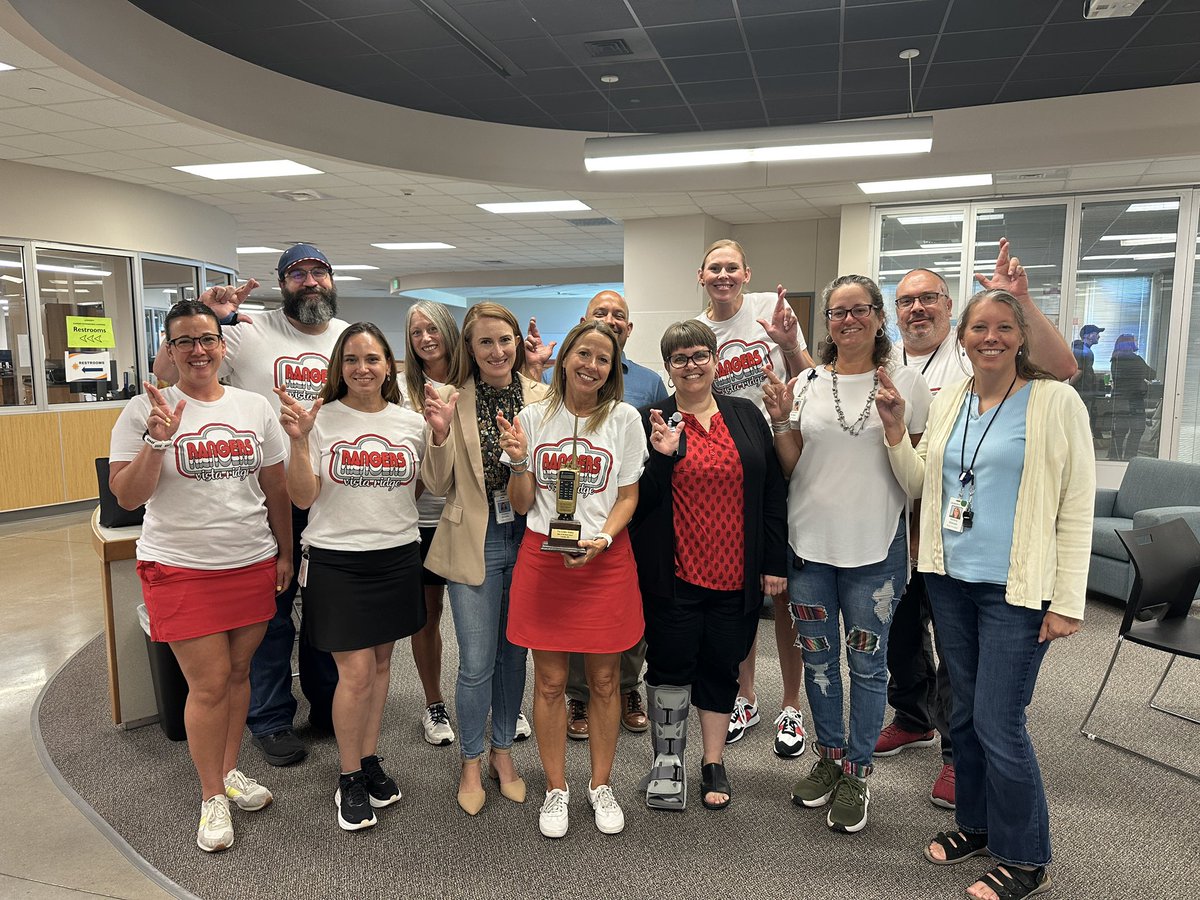 Look who took home the Golden Walkie! Congratulations to the Vista Ridge feeder pattern APs and DOI for showing the district who is the best!!