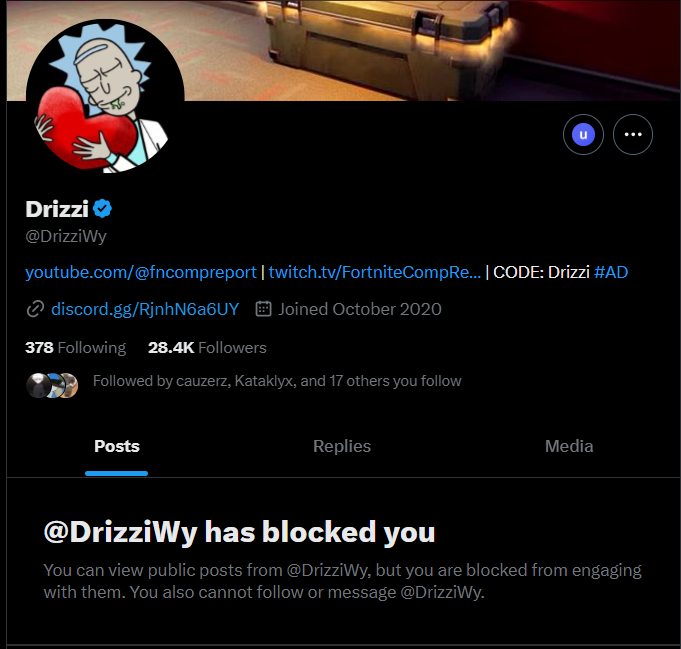 I have never interacted with this dude in my life I have no idea why he blocked me 😭