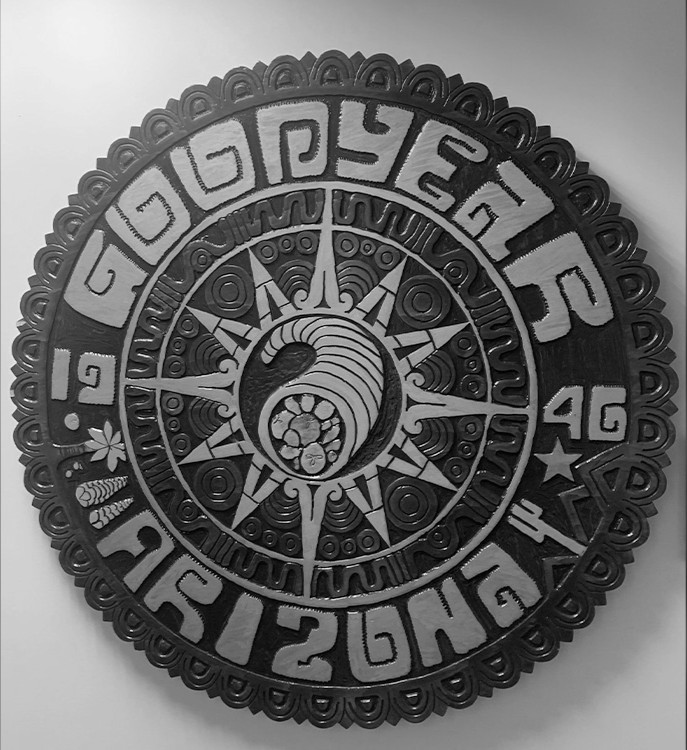 GoodyearAZGov's tweet image. #TBT to Goodyear’s first official seal, designed by Mayor Charles H. Salem. This seal was approved by City Council in October 1975.🌵 #CityofGoodyear #GoodyearAz